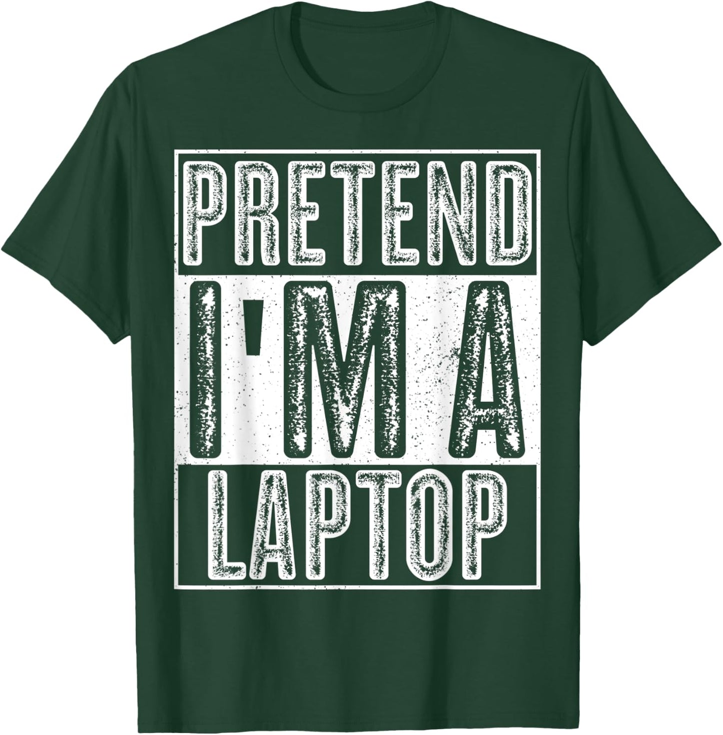 Pretend I'm A Laptop Shirt Funny Halloween Costume Gift T-Shirt - T-Shirt | Forest