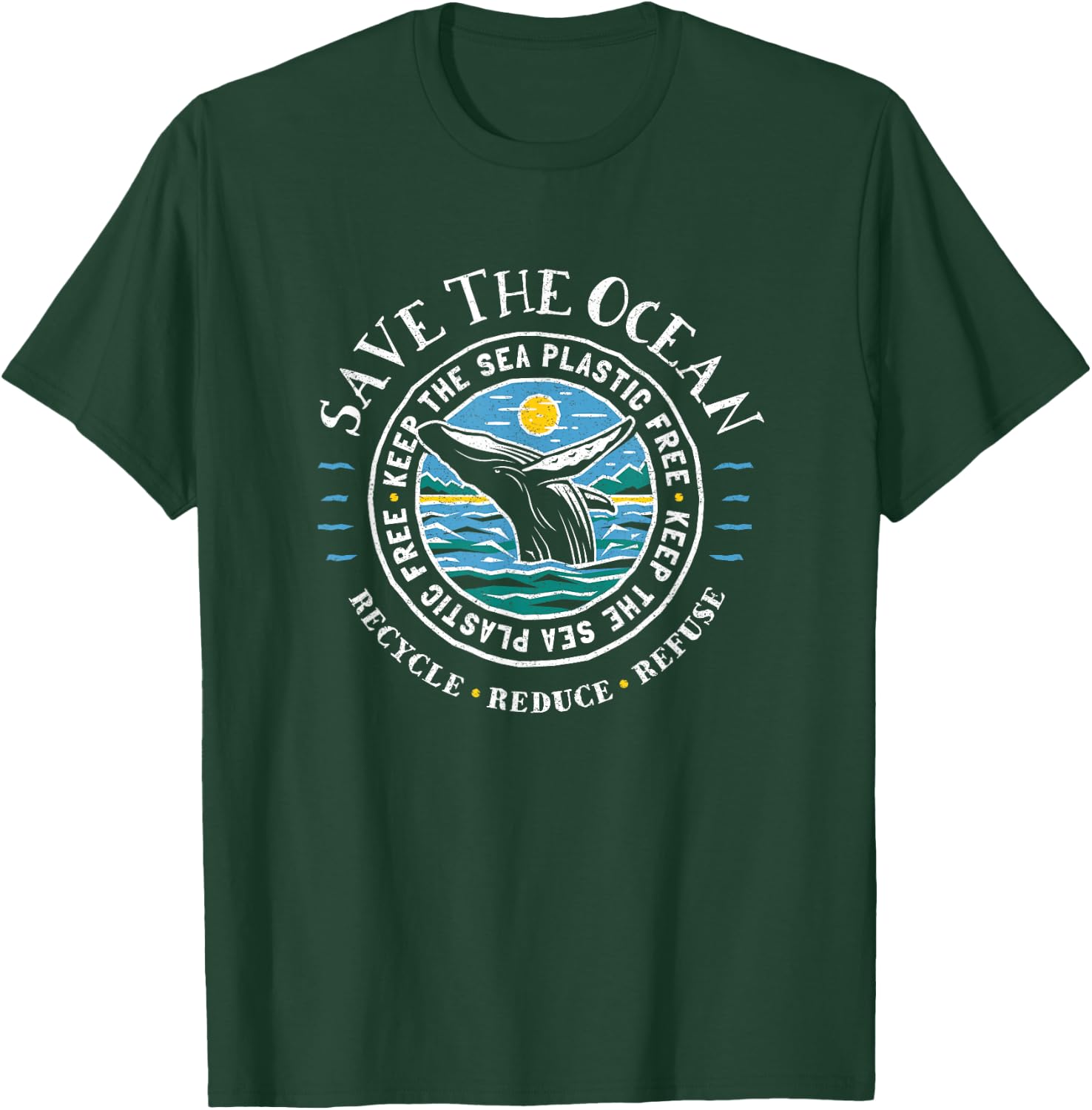 Whale Conservation - Save The Ocean Humpback Whale Lover T-Shirt - T-Shirt | Forest