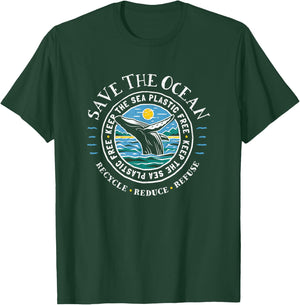 Whale Conservation - Save The Ocean Humpback Whale Lover T-Shirt - T-Shirt | Forest