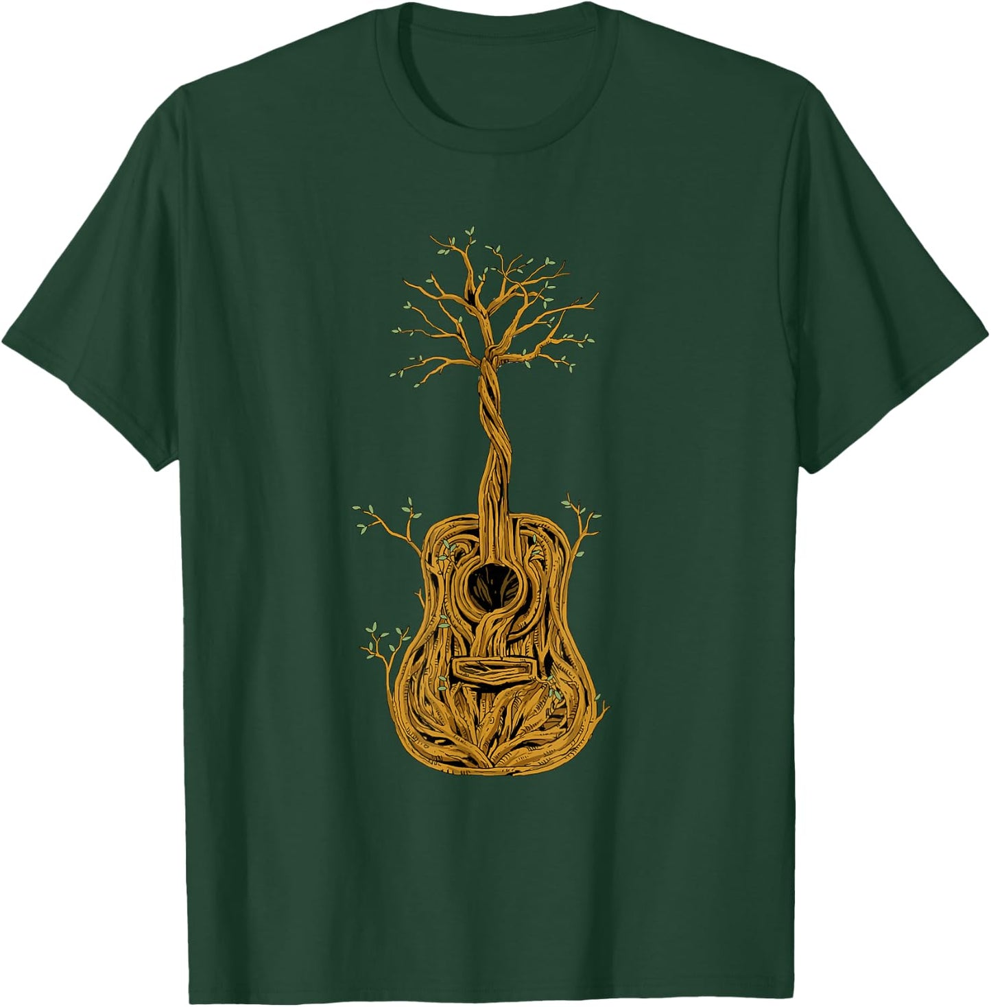 Acoustic Guitar Tree of Life Guitar Player Guitarist T-Shirt - T-Shirt | Forest