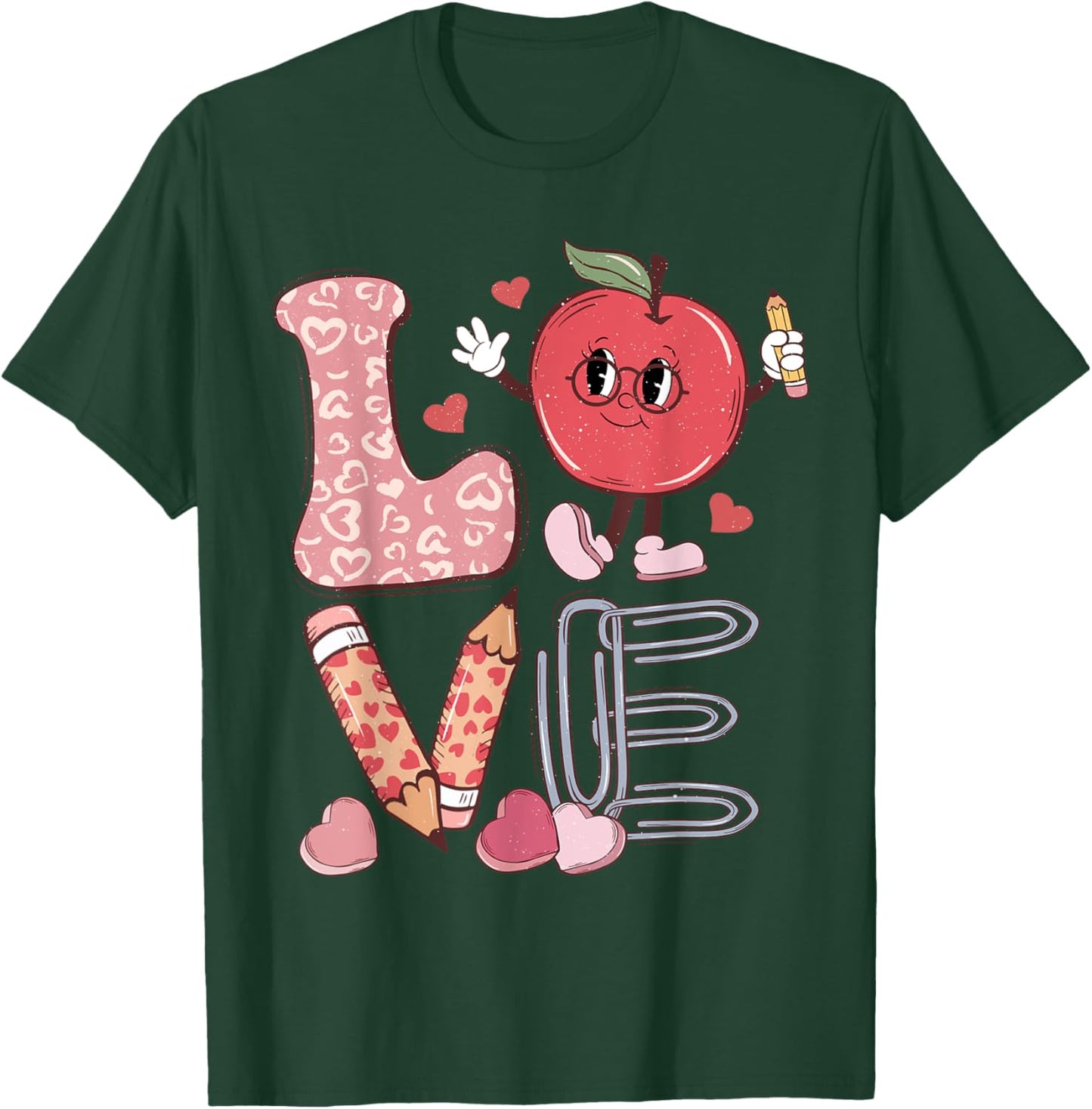 Teacher Love Retro Groovy Teachers Day T-Shirt - T-Shirt | Forest