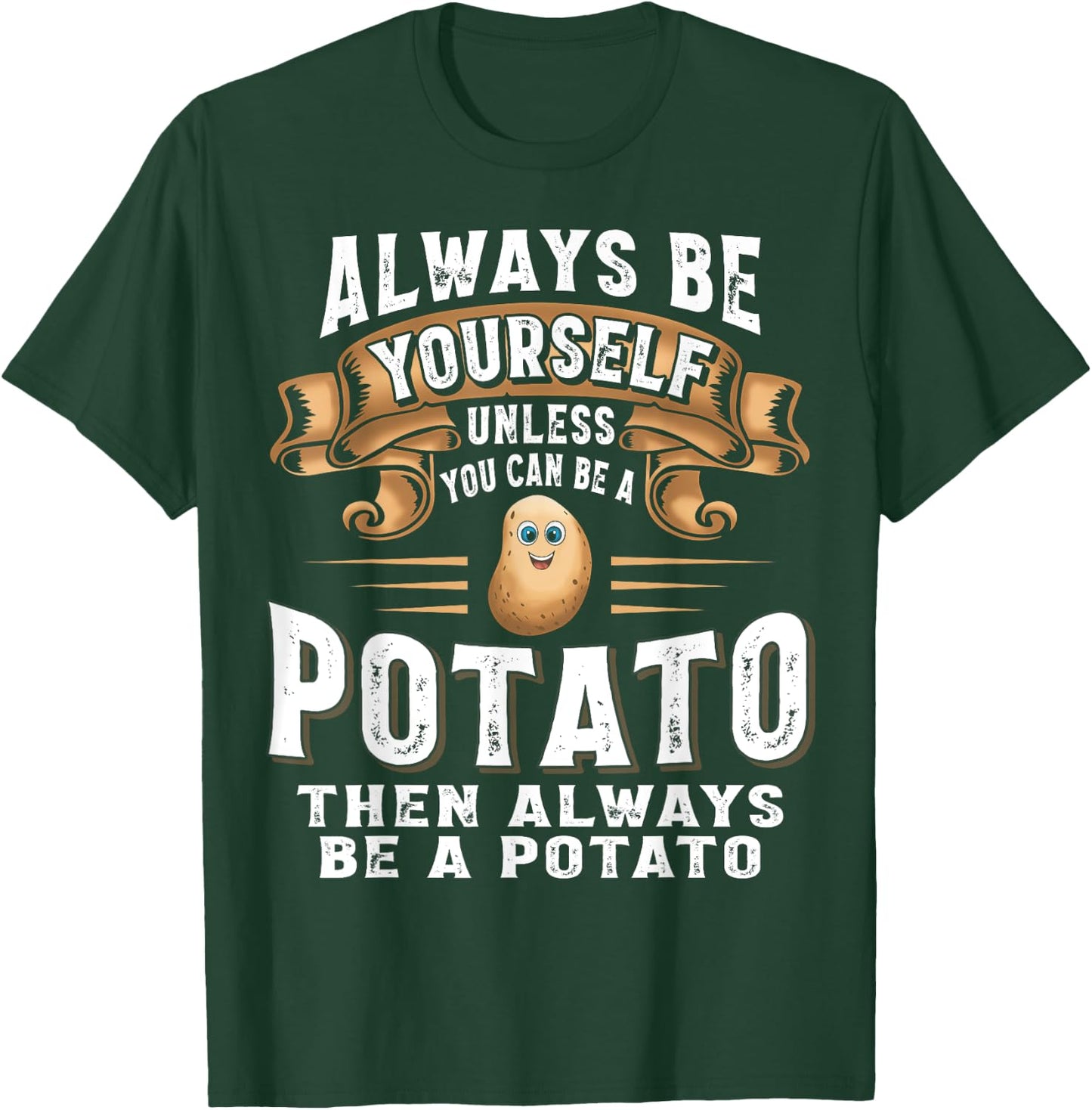 Potato Shirt Funny Cute Potato For Kids Boys Girls T-Shirt - T-Shirt | Forest