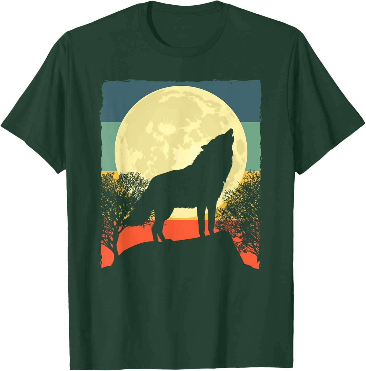 Cute Wolf Women Howling Wolf Moon Grey Wolves Animal T-Shirt - T-Shirt | Forest