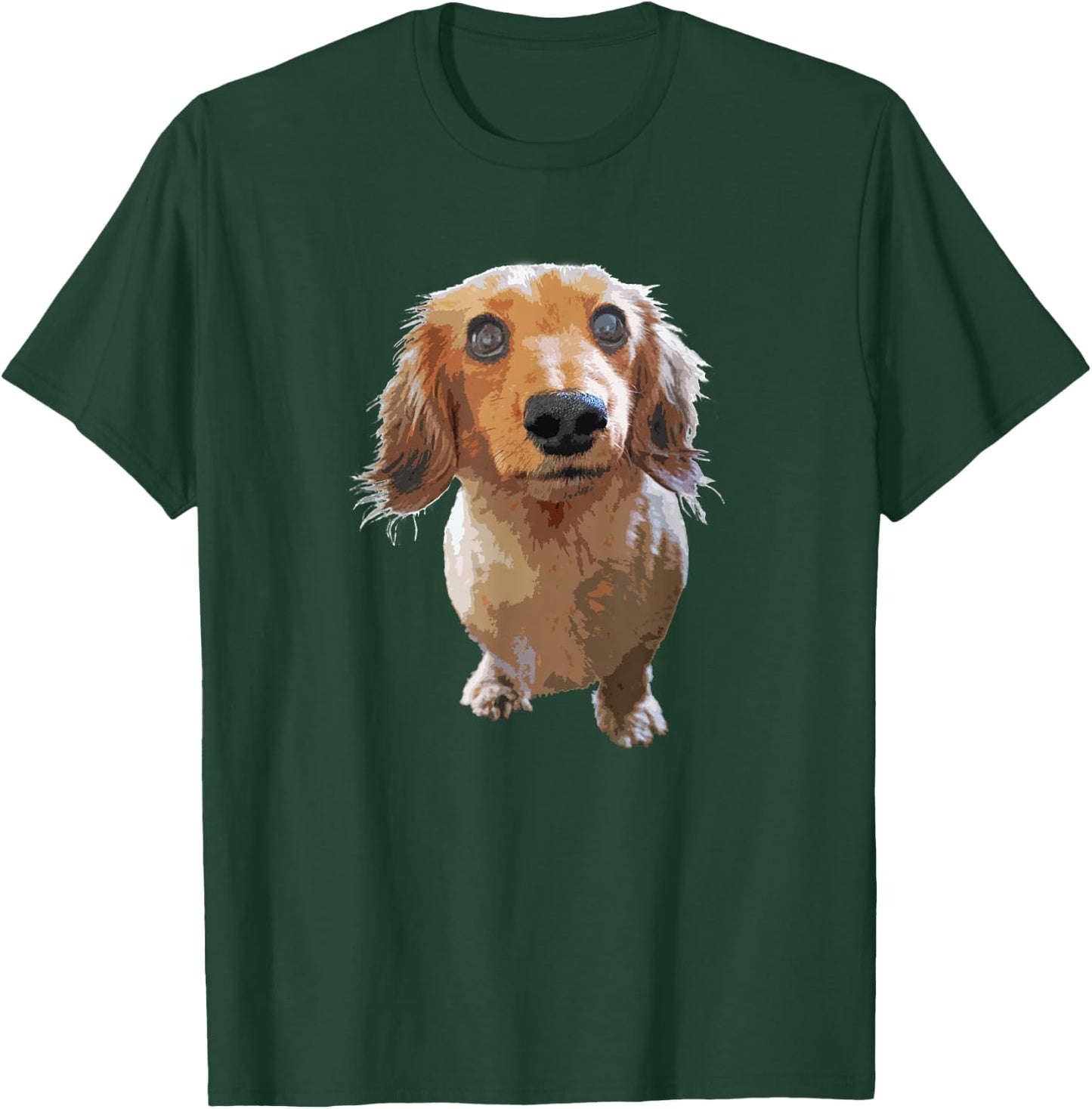 Long Hair Dachshund Cute Wiener Dog Gift Men Kids T-Shirt - T-Shirt | Forest