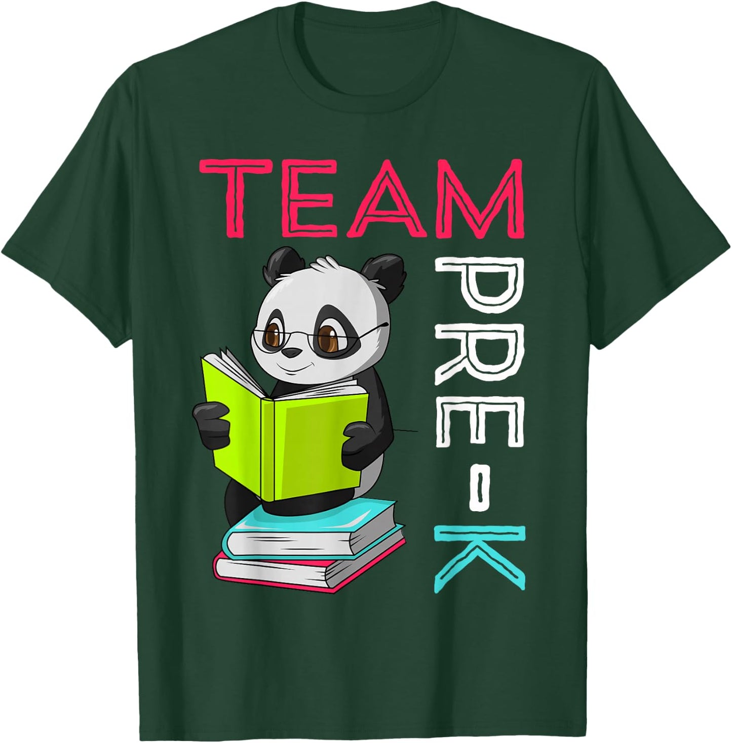 Panda Team Pre-K Teacher First Day Preschool Back to School T-Shirt - T-Shirt | Forest