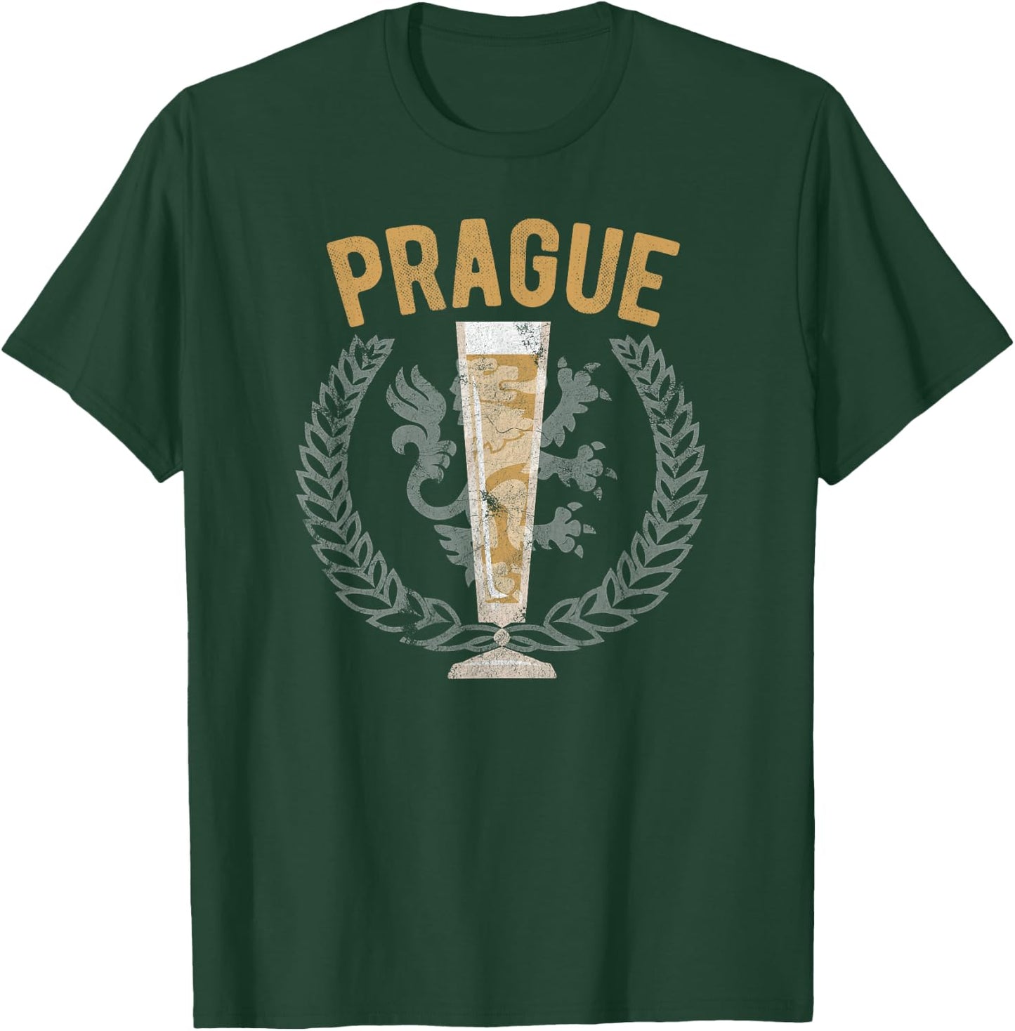 Prague Czech Republic Beer Lovers Pilsner Beer Drinkers Gift T-Shirt - T-Shirt | Forest