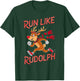 Reindeer Rudolph Christmas Running Runner Costume Marathon T-Shirt - T-Shirt | Forest