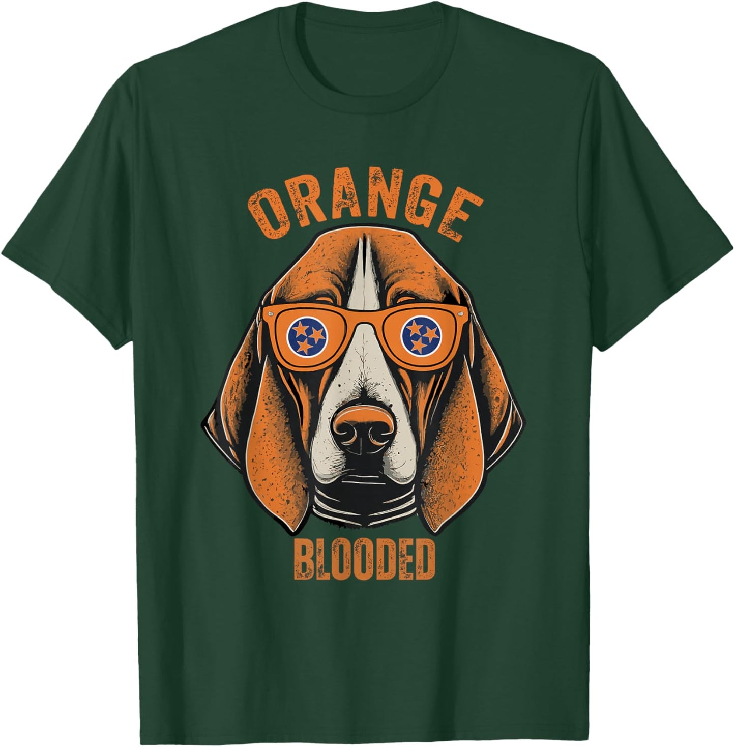 Orange Blooded Tennessee Hound Native Home TN State Pride T-Shirt - T-Shirt | Forest