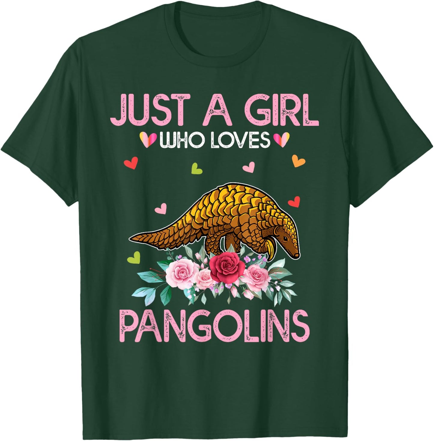 Pangolin Kids Just A Girl Who Loves Pangolins T-Shirt - T-Shirt | Forest