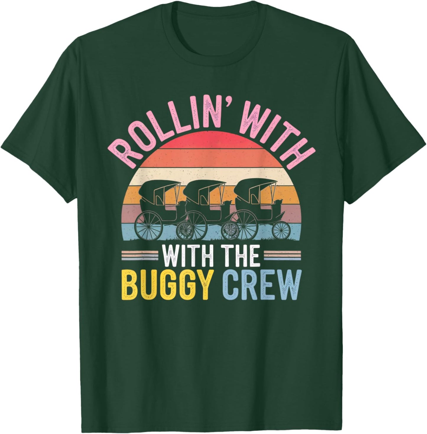 Amish Buggy – Classic Countryside Design T-Shirt - T-Shirt | Forest