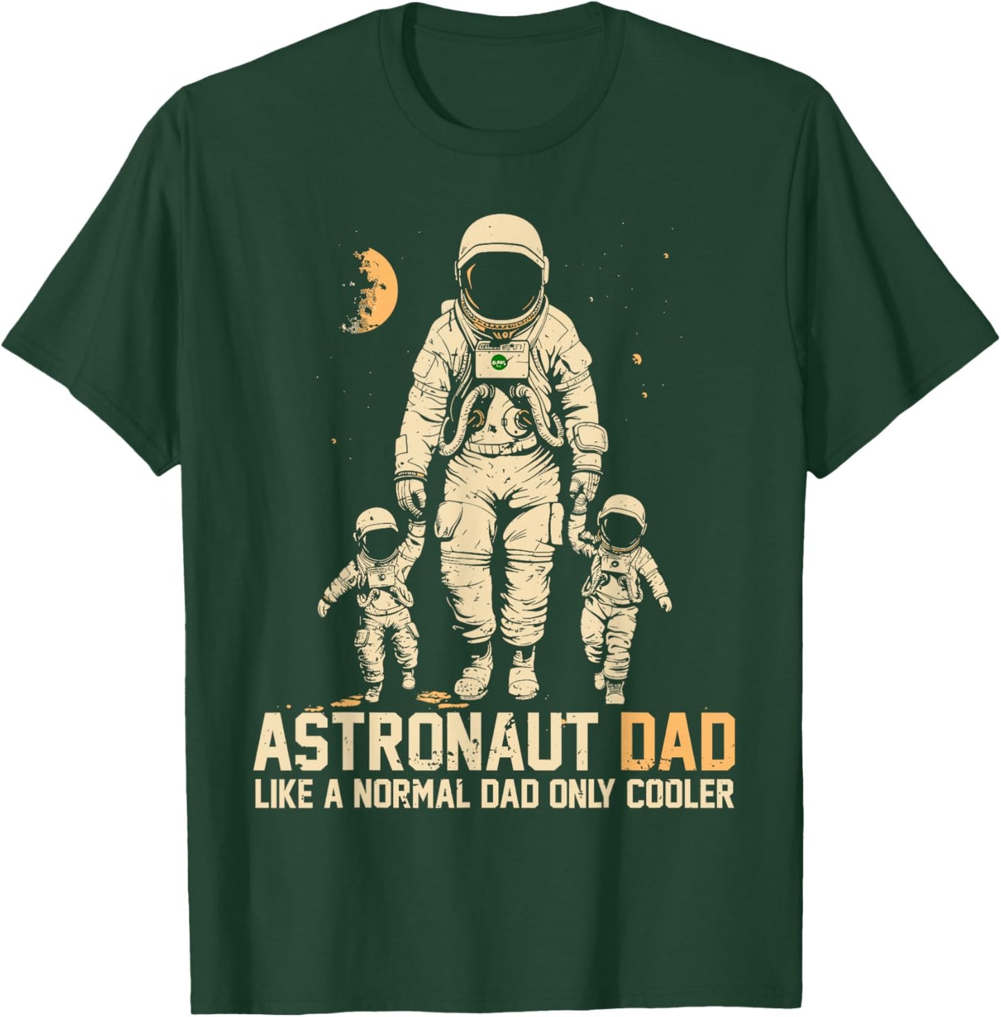 Astronaut Dad Funny Space Father Of 2 Kids Father's Day Twin T-Shirt - T-Shirt | Forest
