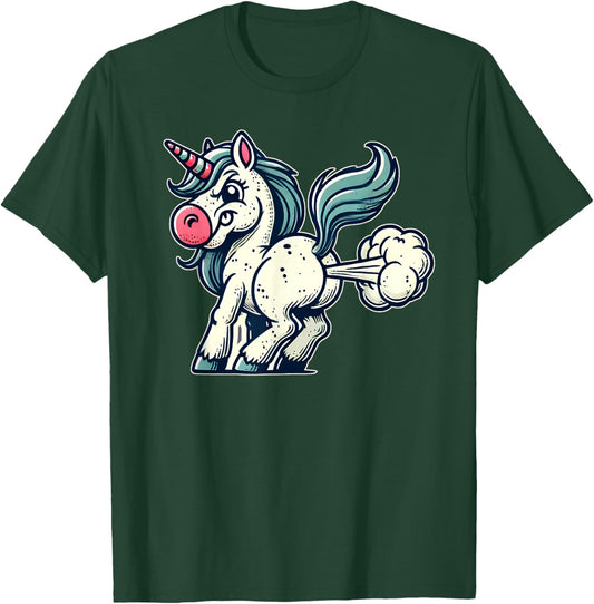 Funny Unicorn Farts for Animal Lovers Who T-Shirt - T-Shirt | Forest