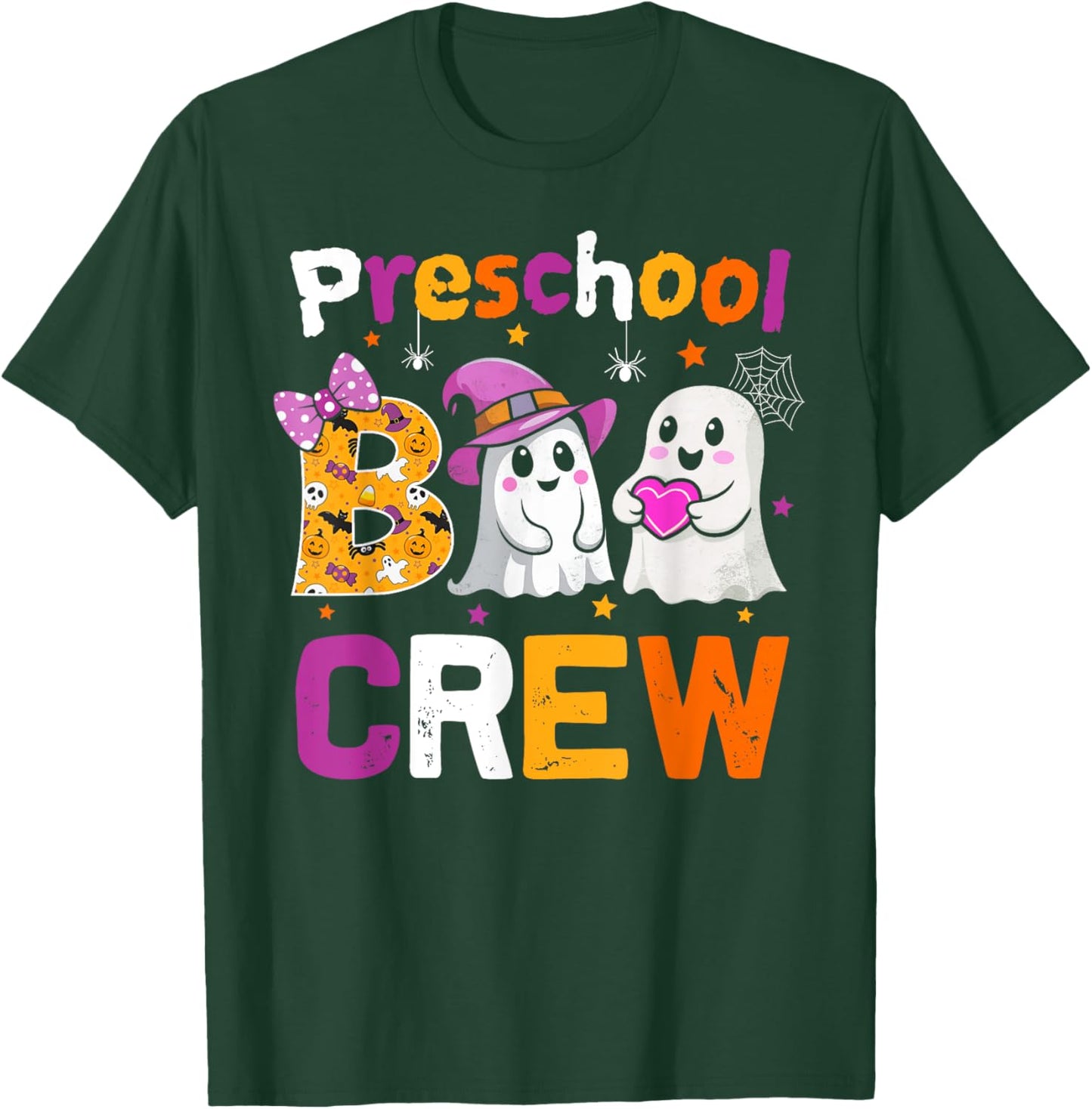 Preschool Boo Crew Funny Preschool Halloween Teacher Kids T-Shirt - T-Shirt | Forest