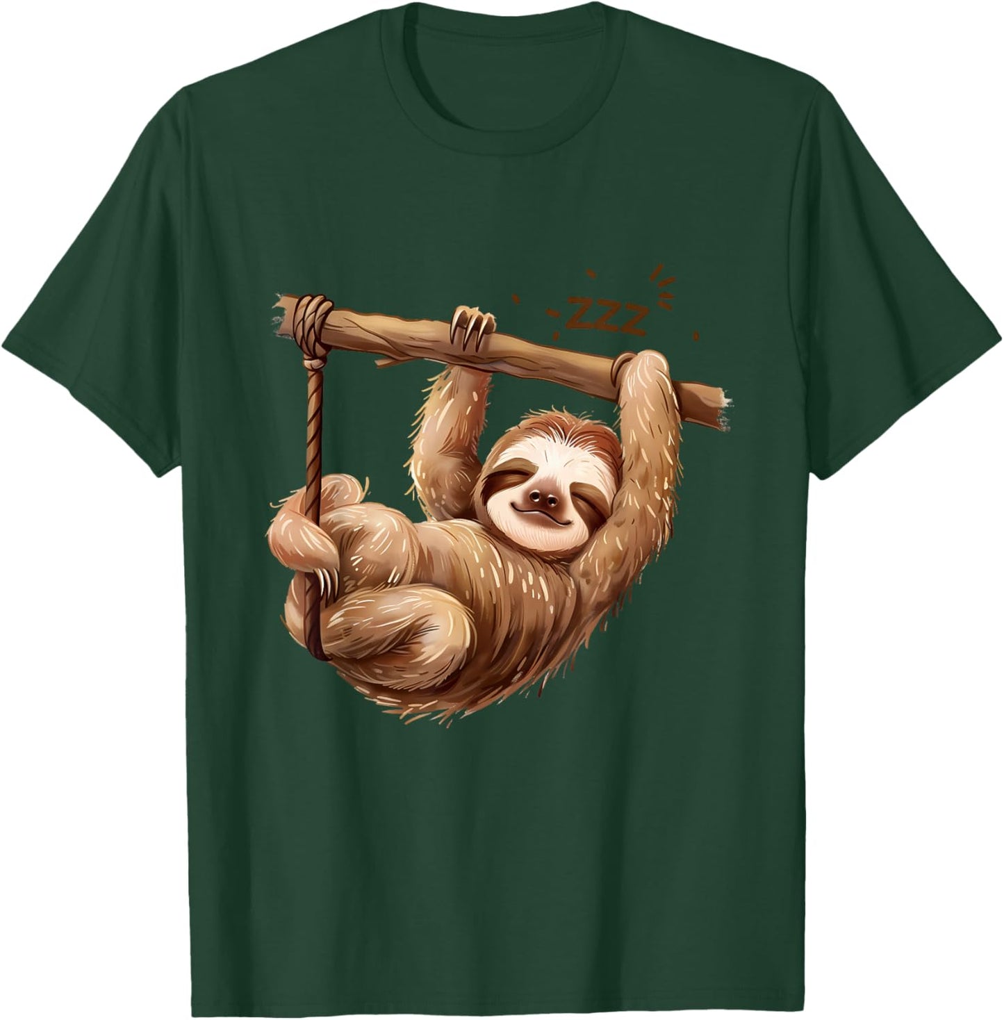 Sloth Lover Sleepy Animal Napping Cute Sloth Sleeping T-Shirt - T-Shirt | Forest