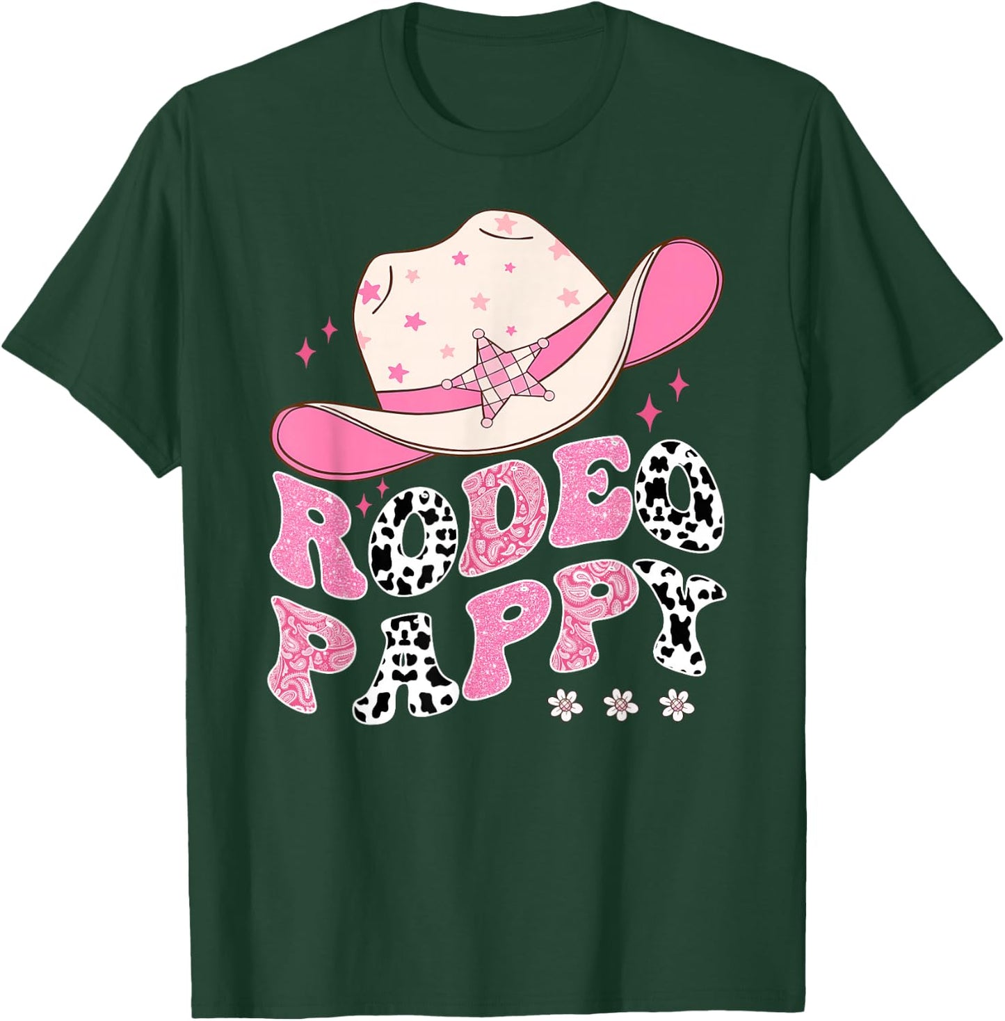 Rodeo Pappy Pink CowGirl 1St Birthday Family Matching T-Shirt - T-Shirt | Forest