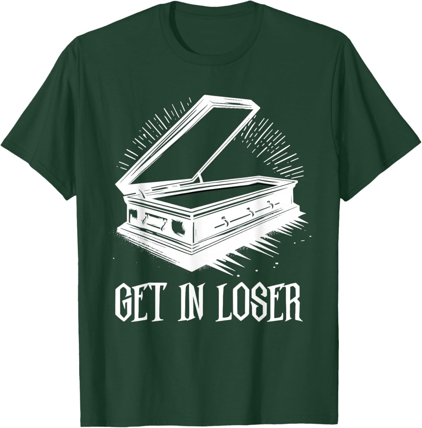 Get In Loser Coffin Death Pastel Goth Gothic Halloween T-Shirt - T-Shirt | Forest