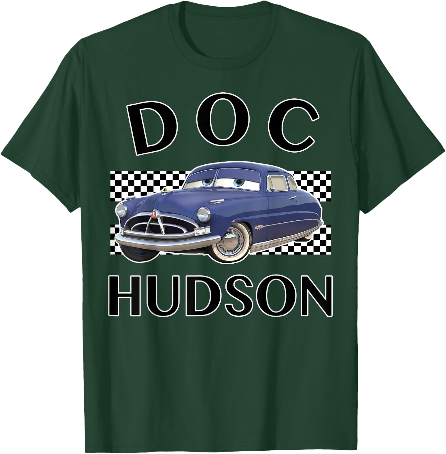 Disney Pixar Cars Doc Hudson Vintage Race Stripe Logo T-Shirt - T-Shirt | Forest