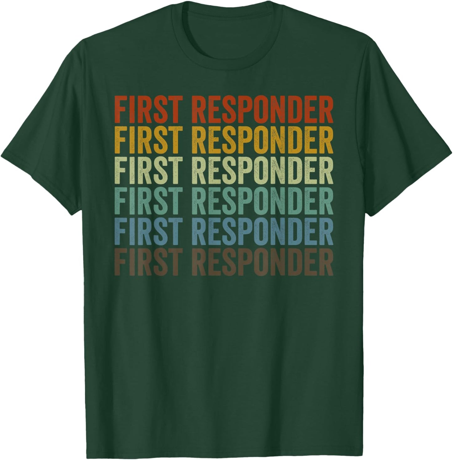 First Responder Retro T-Shirt - T-Shirt | Forest