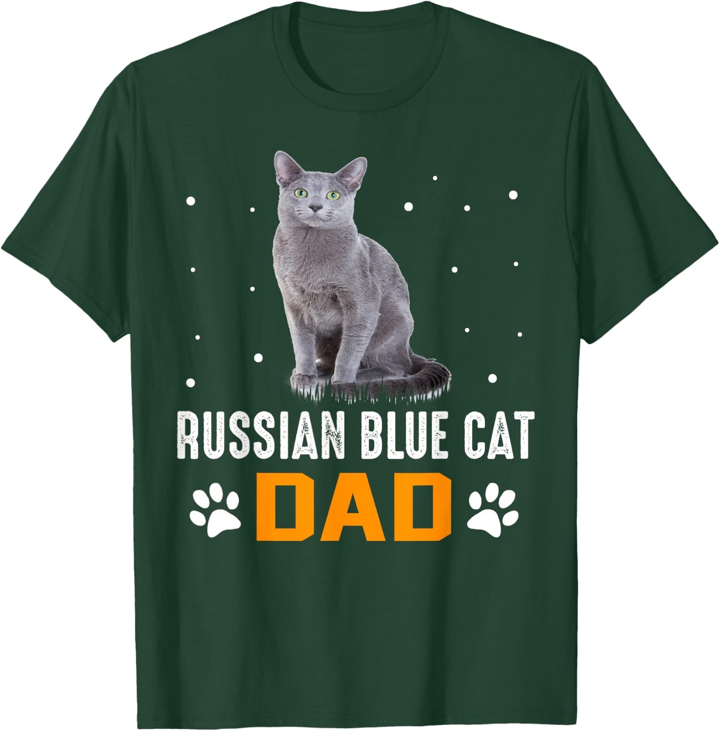 Cat - Russian Blue Dad - Russian Blue Cat T-Shirt - T-Shirt | Forest