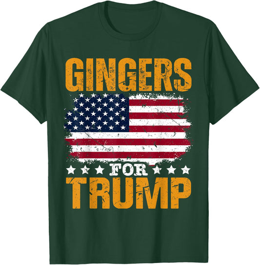Gingers for Trump Patriotic T-Shirt - T-Shirt | Forest