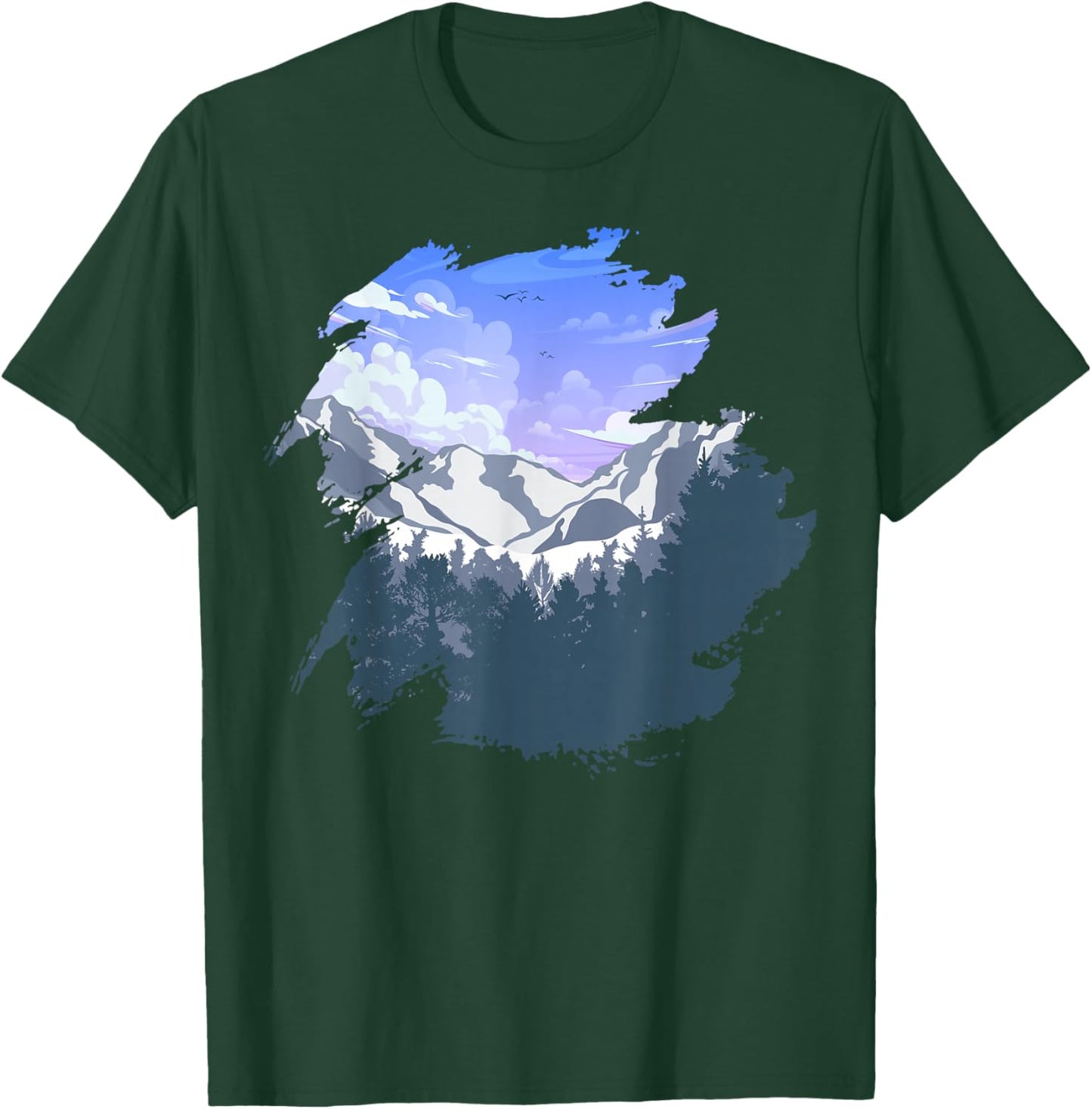 Timeless Mountain, Nature Trees and Forest T-Shirt - T-Shirt | Forest