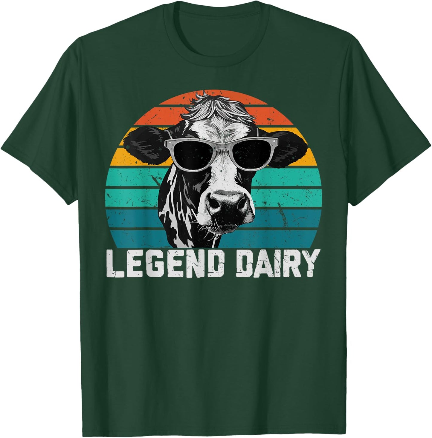Legend Dairy Funny Farmer Cow Farmer Pun Graphic T-Shirt - T-Shirt | Forest