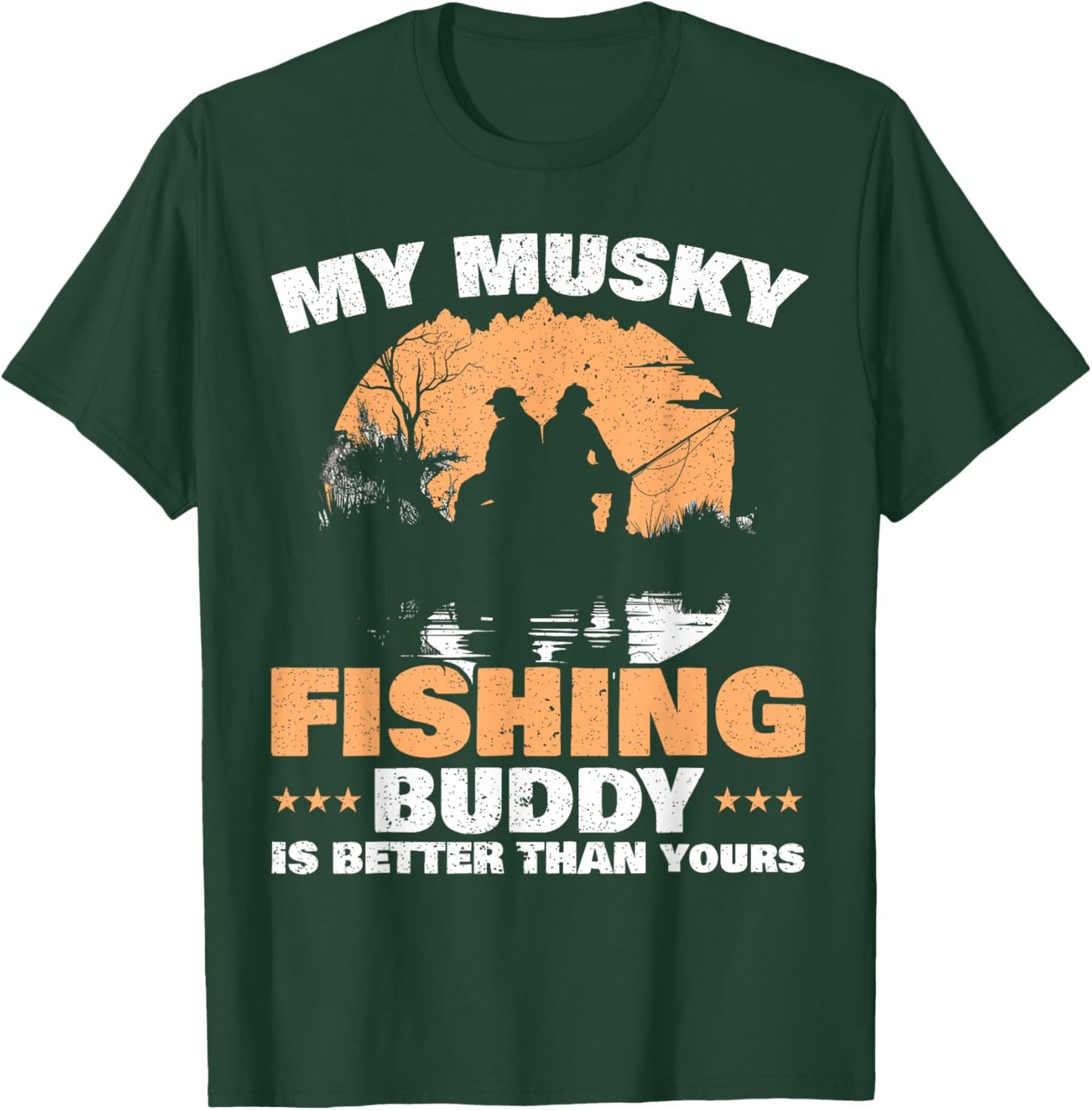 Muskie Fishing Musky Fisherman Fish Catcher Fisherman T-Shirt - T-Shirt | Forest