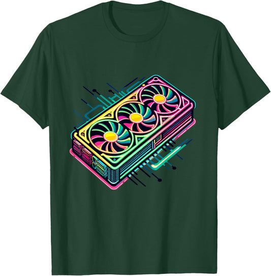RGB Gaming Graphics Card Aesthetic GPU Video Gamer T-Shirt - T-Shirt | Forest