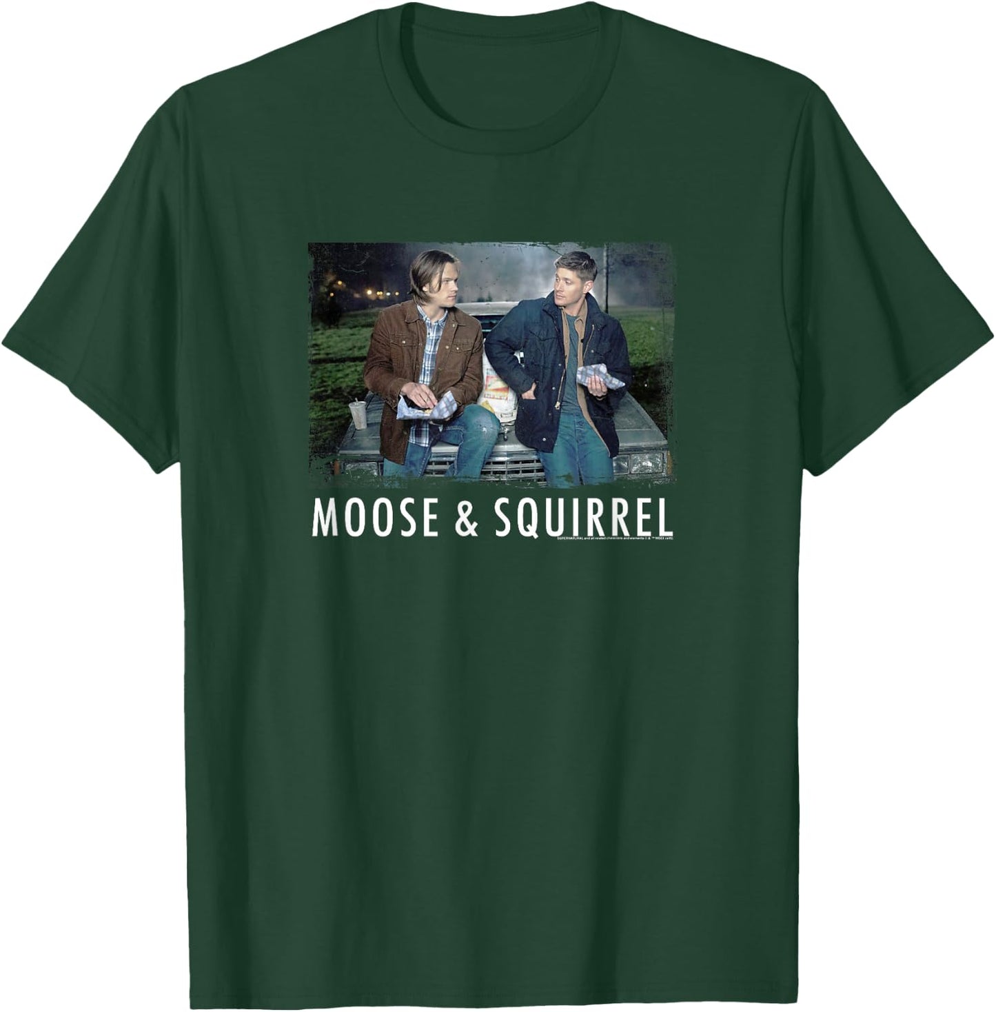 Supernatural Sam & Dean Moose & Squirrel T-Shirt - T-Shirt | Forest