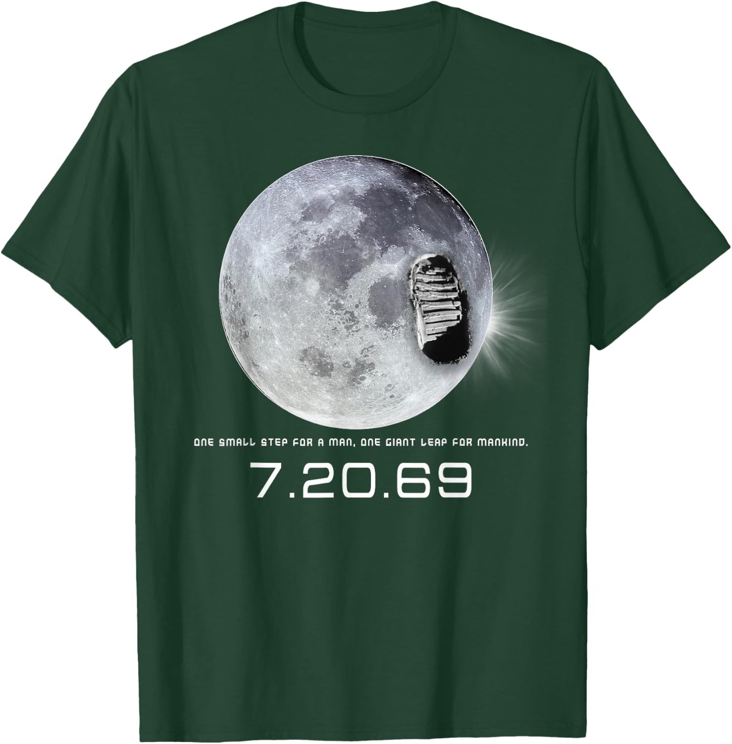 APOLLO 11 MOON Landing One Small Step T-Shirt - T-Shirt | Forest
