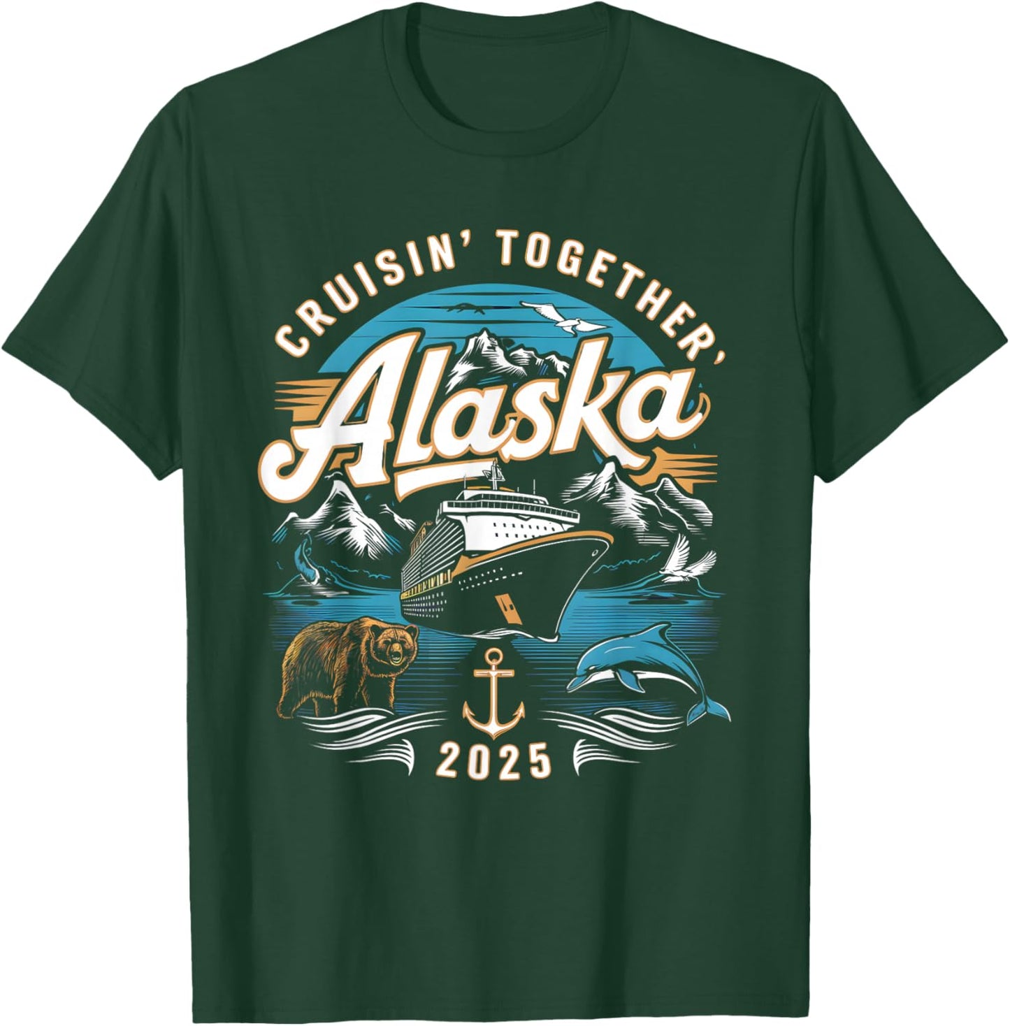 Matching Family Men Women Kids Girl Boy Alaska Cruise 2025 T-Shirt - T-Shirt | Forest