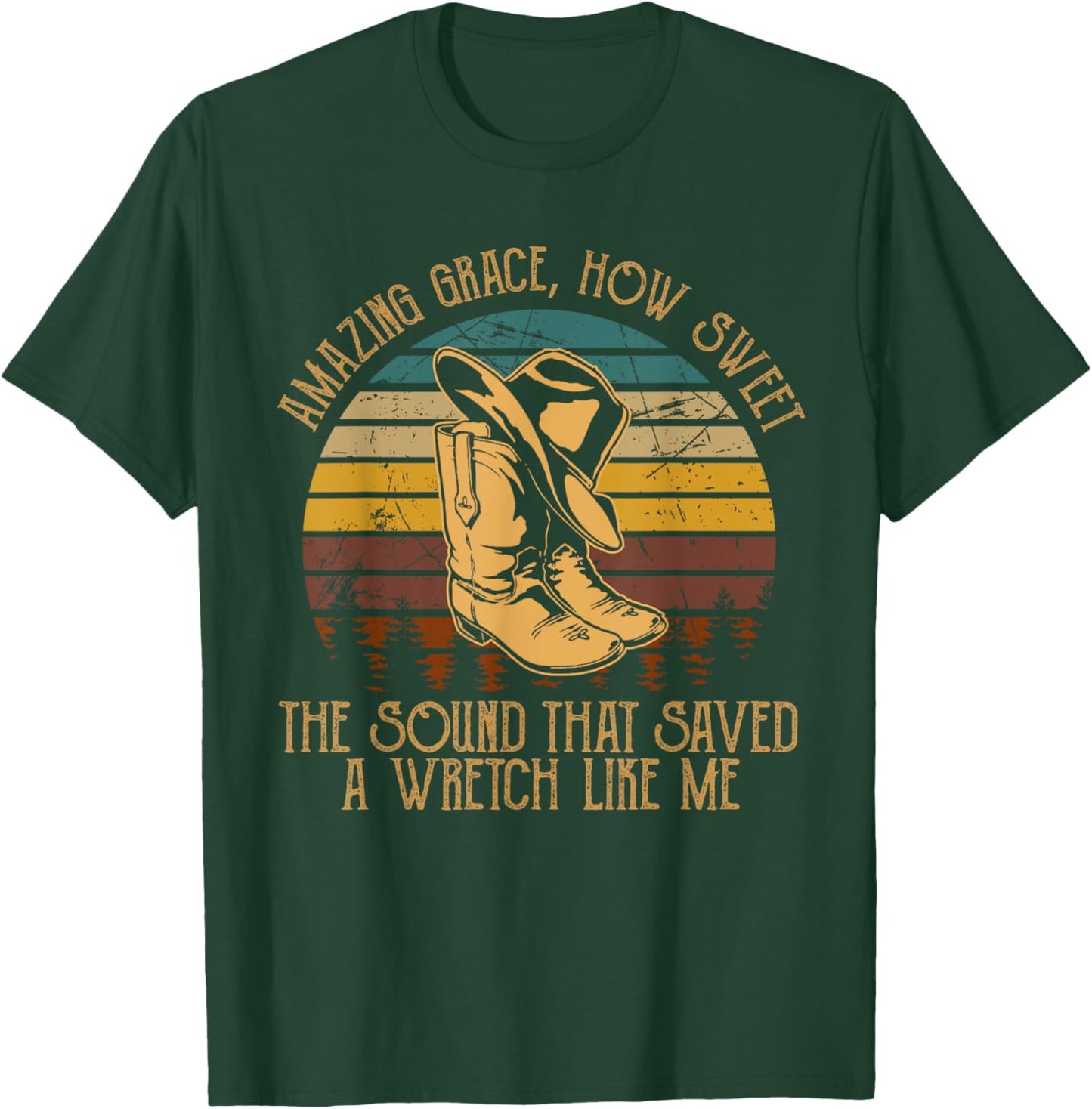 Amazing How Grace Sweet The Sound That Saved Wretchs Like Me T-Shirt - T-Shirt | Forest