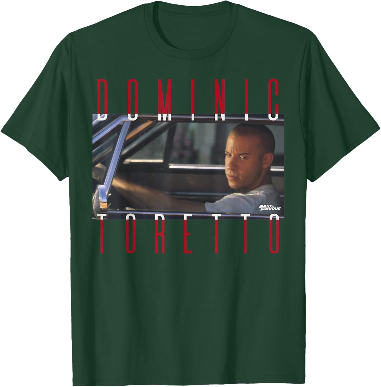 Fast & Furious Dominic Toretto Photo Word Stack T-Shirt - T-Shirt | Forest