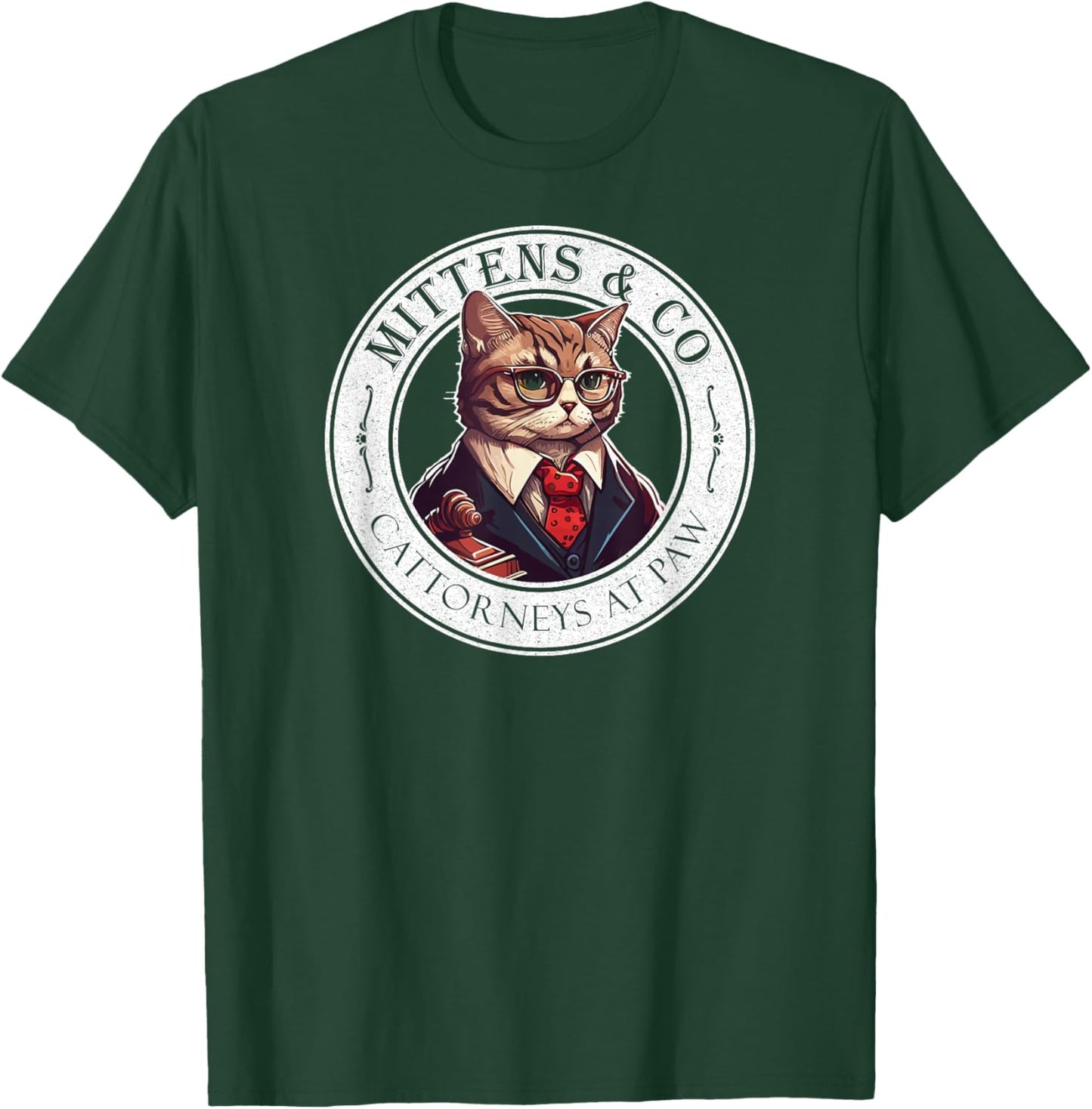 Mittens & Co, Cattorneys At Paw T-Shirt - T-Shirt | Forest