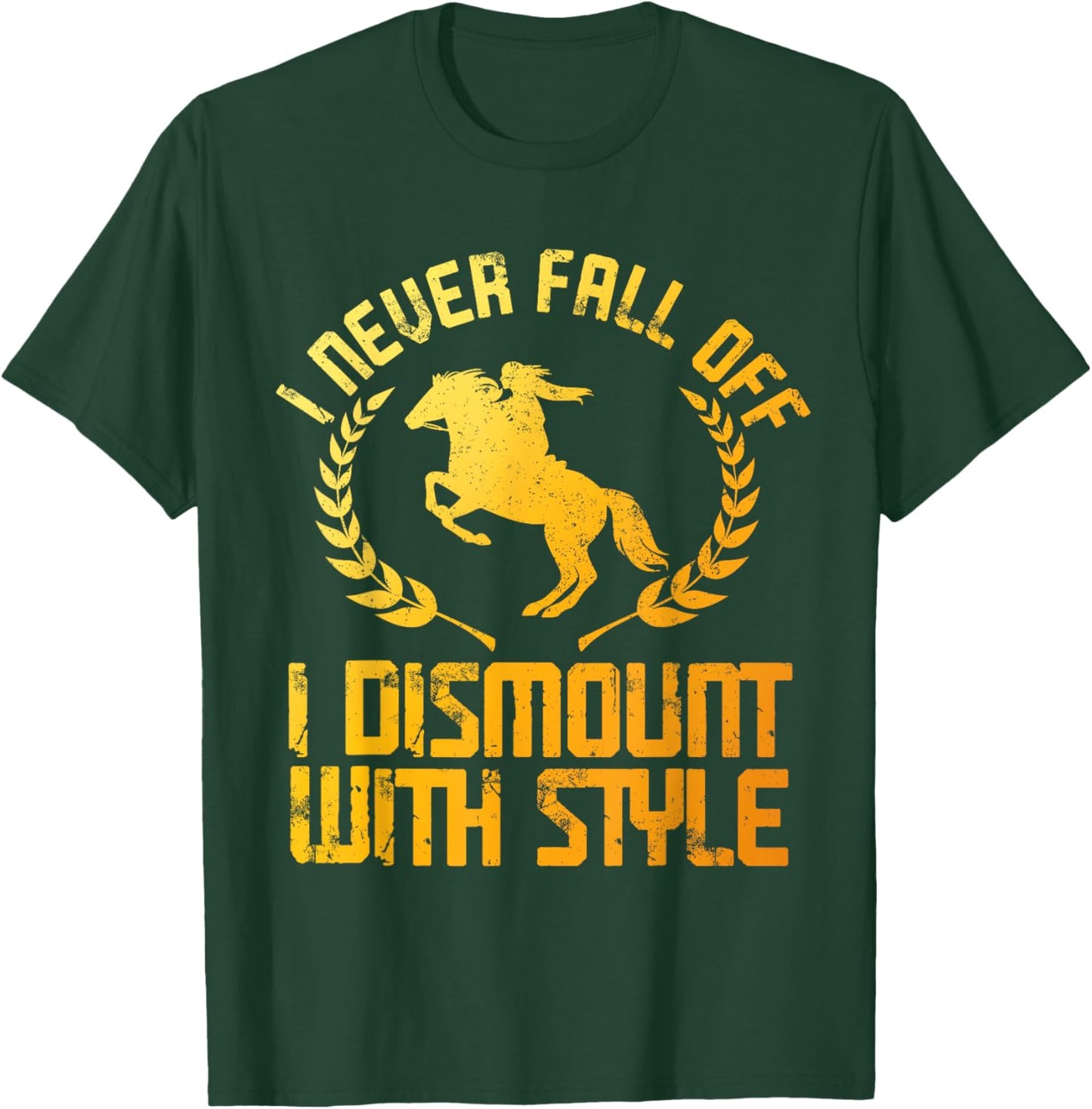 Funny Equestrian Art Women Equestrian Horse Lover T-Shirt - T-Shirt | Forest