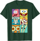 SpongeBob SquarePants Character Faces Closeup Panels T-Shirt - T-Shirt | Forest