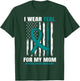 Teal Mom Ovarian Cancer Awareness Products American Flag T-Shirt - T-Shirt | Forest