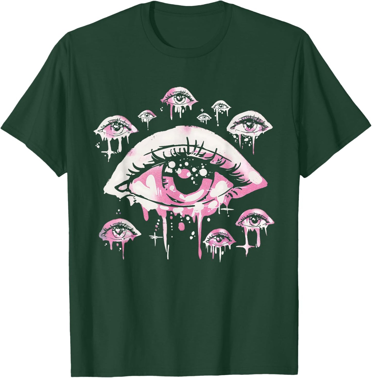 Eyes Pastel Goth Pink Weird Grunge Alt Odd Strange Aesthetic T-Shirt - T-Shirt | Forest