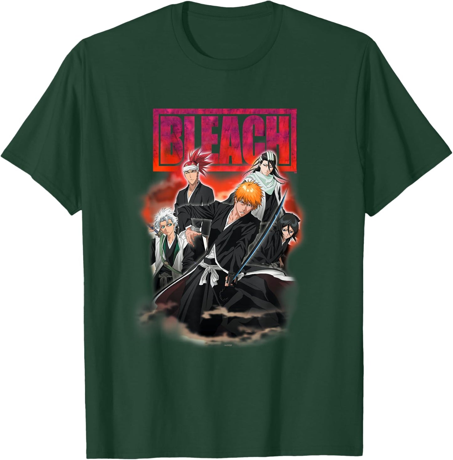 Bleach Portrait Group Smoke Anime T-Shirt - T-Shirt | Forest