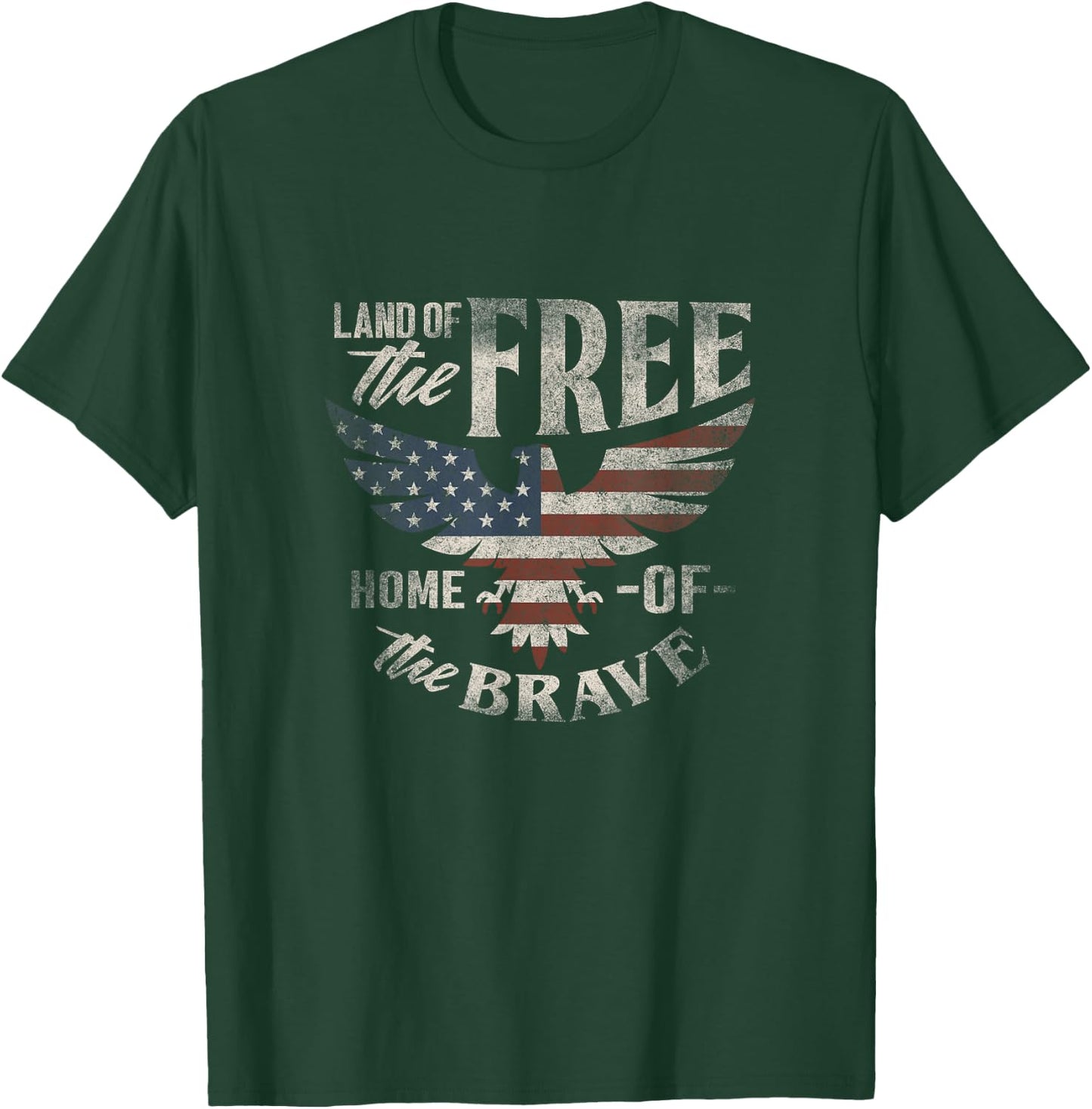 4th of July American Flag 1776 Patriotic Veteran Shirt Women Men T-Shirt - T-Shirt | Forest