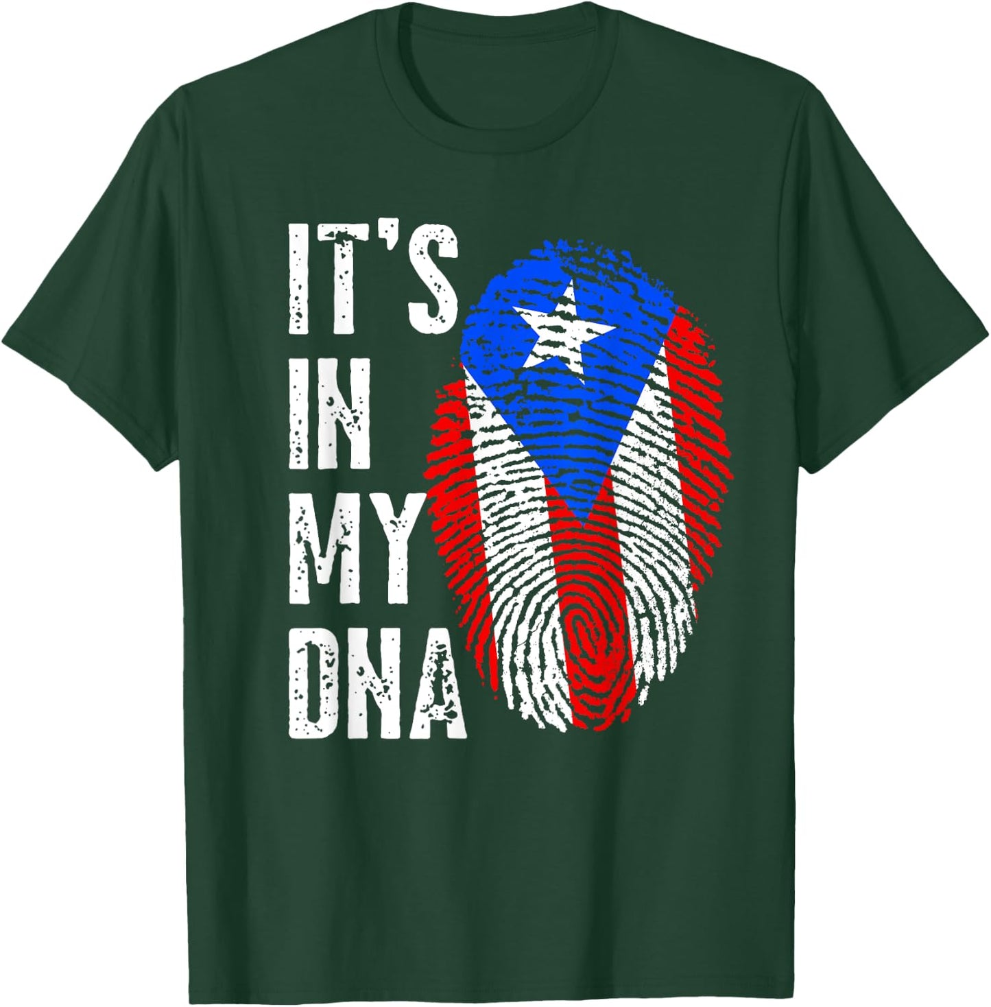 It's In My DNA Men Women Kids Puerto Rico Puerto Rican Flag T-Shirt - T-Shirt | Forest