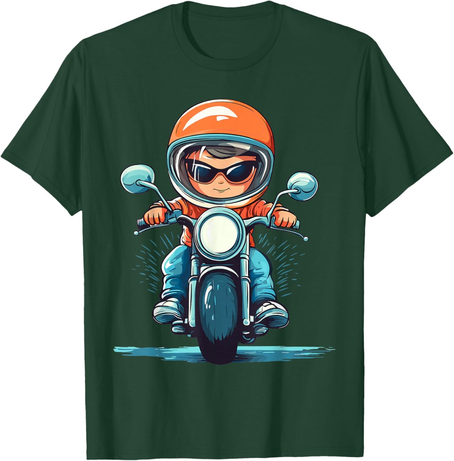 Boys Motorcycle T-Shirt - T-Shirt | Forest