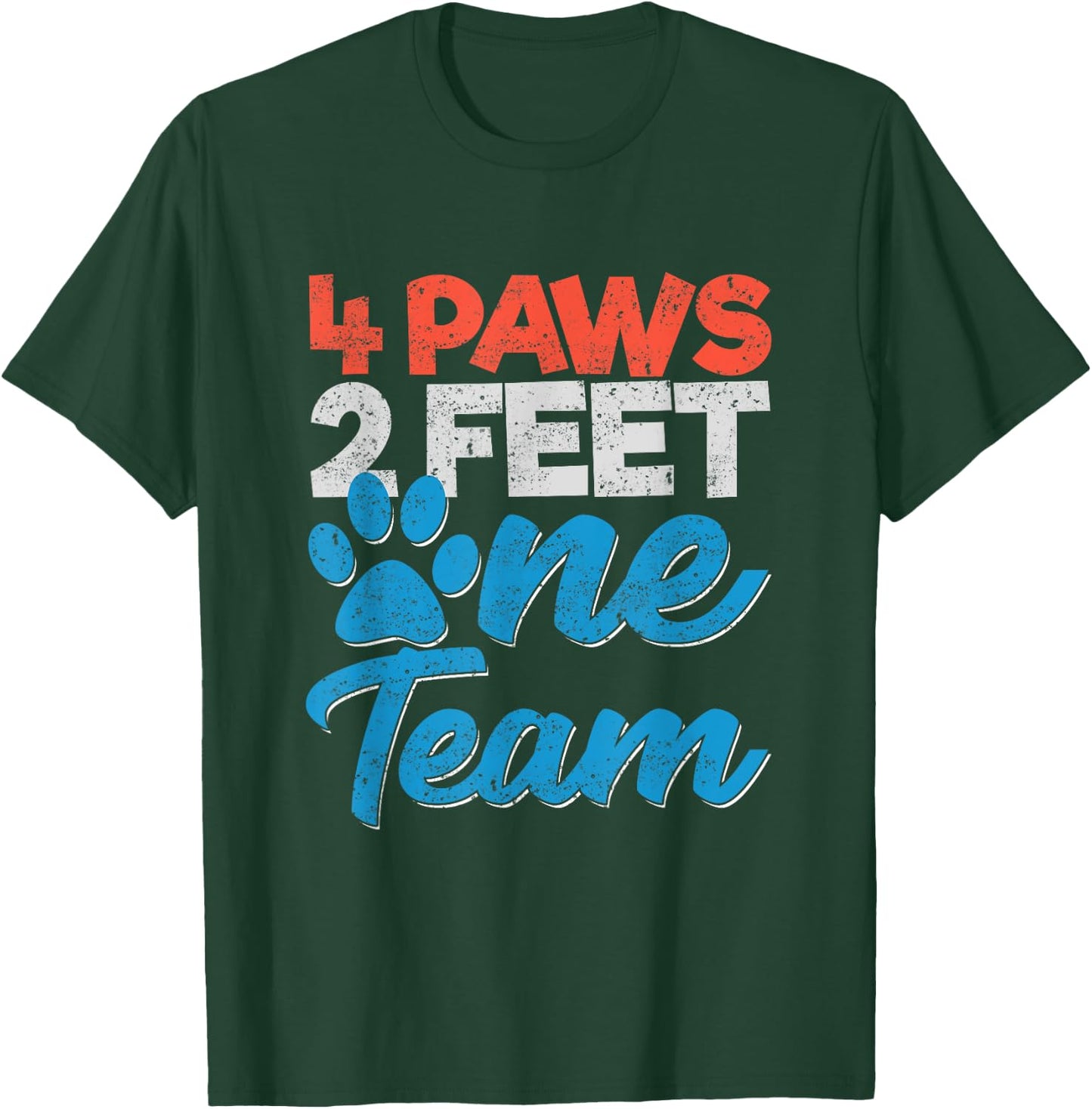 K9 Unit Dog 4 Paws 2 Feet One Team Officers Men Women Kids T-Shirt - T-Shirt | Forest