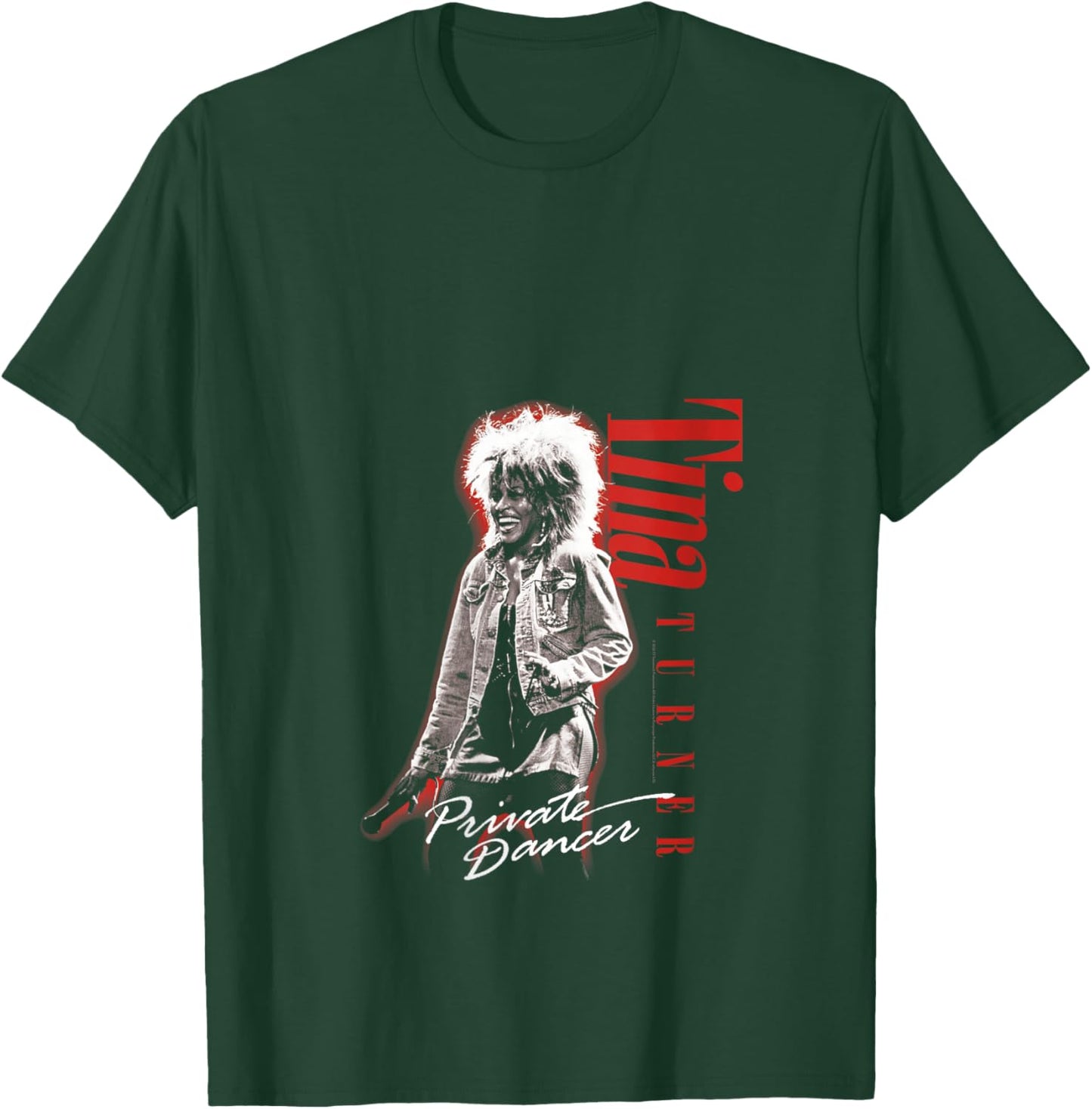 Tina Turner Private Dancer Red Glow V-Neck T-Shirt - T-Shirt | Forest