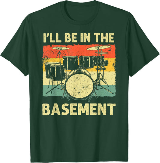 Funny Drumming Art Women Drumline Drum Set Drummer T-Shirt - T-Shirt | Forest