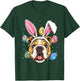 Easter Bunny American Bulldog Kids Men Women T-Shirt - T-Shirt | Forest
