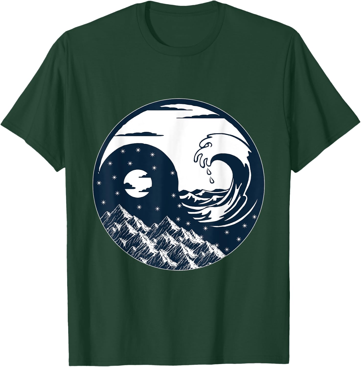 Yin Yang Chinese Or Nature Lover T-Shirt - T-Shirt | Forest