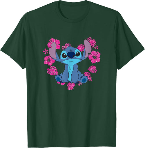 Disney Lilo & Stitch Heart Flower Shape Cute Stitch Big Logo