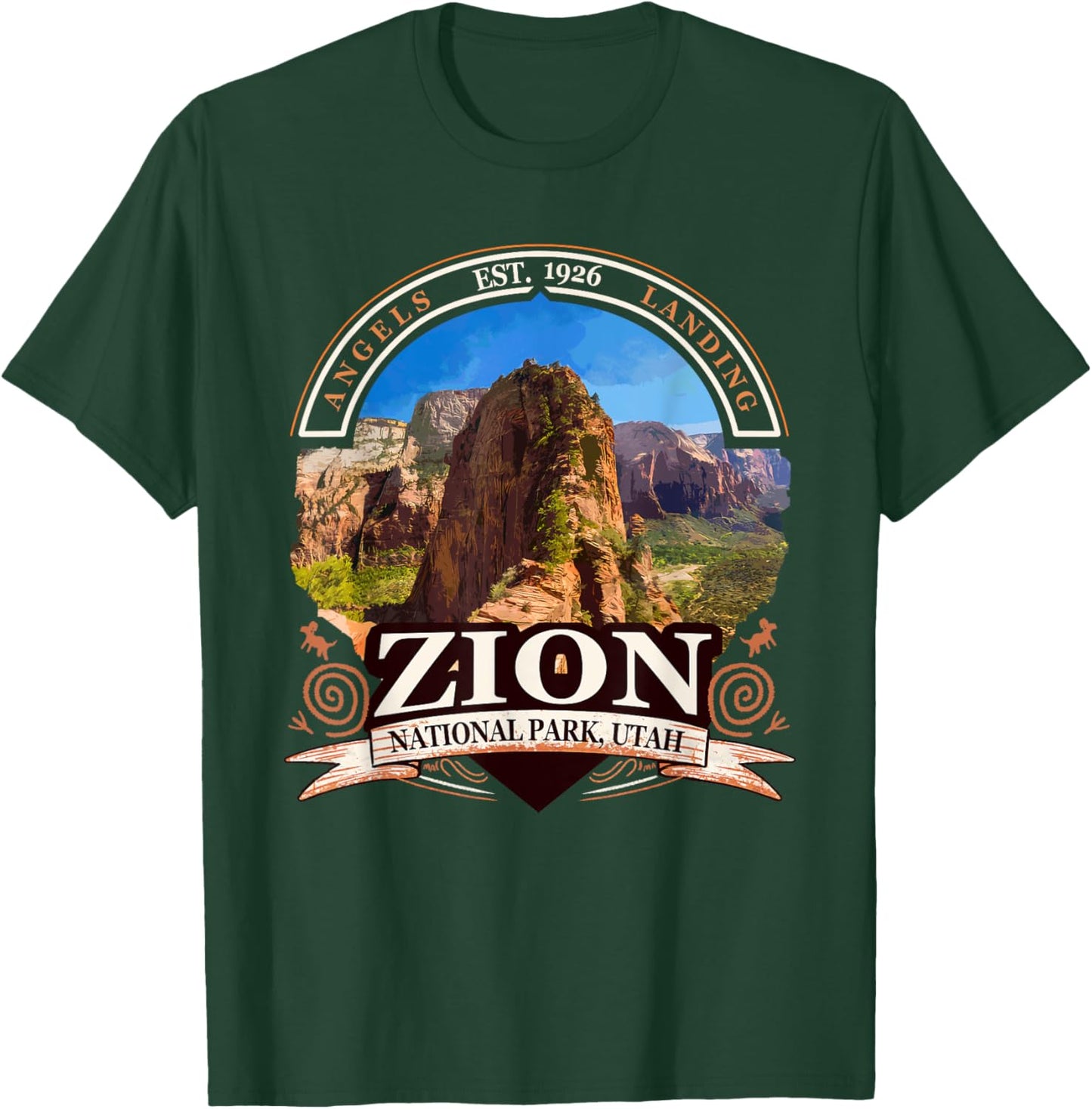 Angels Landing in Zion national park Utah T-Shirt - T-Shirt | Forest
