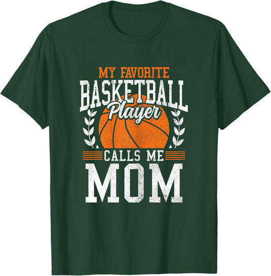 Basketball Mom Funny Bball Player Sports T-Shirt - T-Shirt | Forest